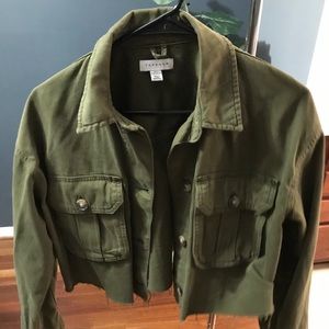 Topshop Cropped Shirt Jacket-Like New
